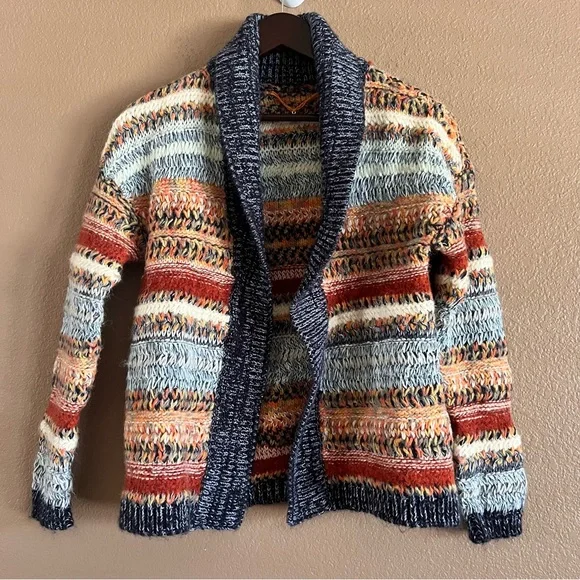 Anthropologie Knitted and Knotted Wool Bland Open Cardigan Size Small - Picture 3 of 7